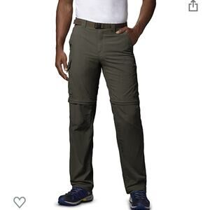 Columbia Silver Ridge Convertible Hiking Pants Mens 50x34 Olive Green Nylon Big